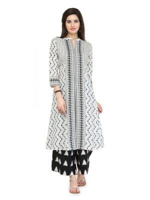 Black & White cotton Kurti